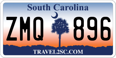 SC license plate ZMQ896