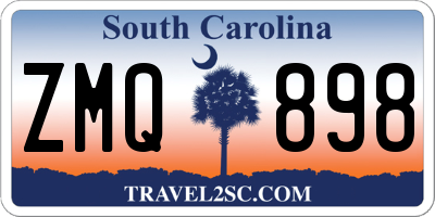 SC license plate ZMQ898