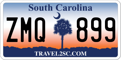 SC license plate ZMQ899