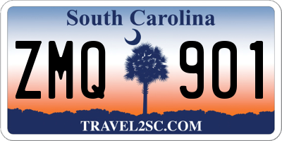 SC license plate ZMQ901