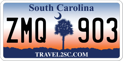 SC license plate ZMQ903