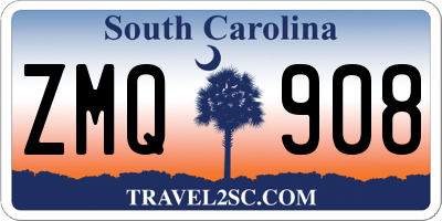 SC license plate ZMQ908
