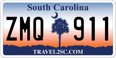 SC license plate ZMQ911