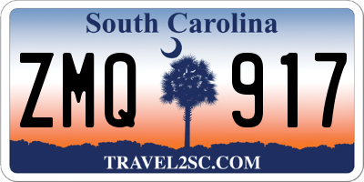 SC license plate ZMQ917