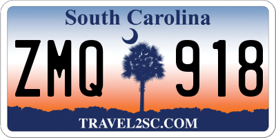 SC license plate ZMQ918