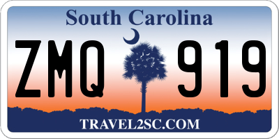 SC license plate ZMQ919