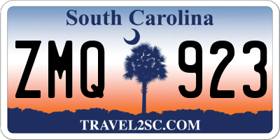 SC license plate ZMQ923