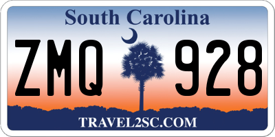 SC license plate ZMQ928