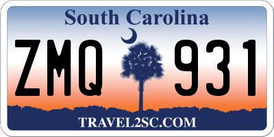 SC license plate ZMQ931