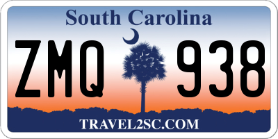 SC license plate ZMQ938