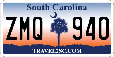 SC license plate ZMQ940