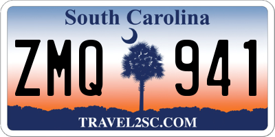 SC license plate ZMQ941