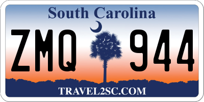 SC license plate ZMQ944