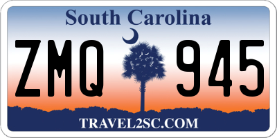 SC license plate ZMQ945