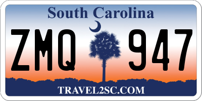 SC license plate ZMQ947