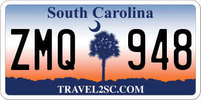 SC license plate ZMQ948