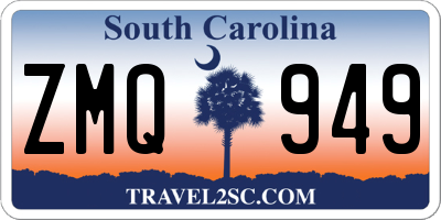 SC license plate ZMQ949