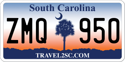 SC license plate ZMQ950