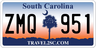 SC license plate ZMQ951