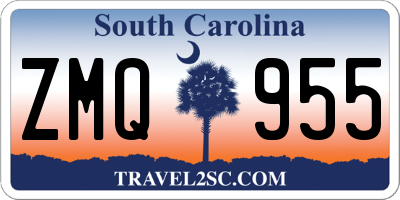 SC license plate ZMQ955