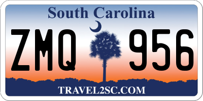 SC license plate ZMQ956