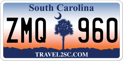 SC license plate ZMQ960