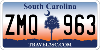 SC license plate ZMQ963