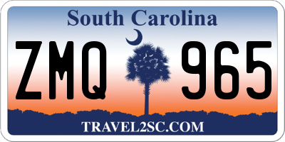 SC license plate ZMQ965