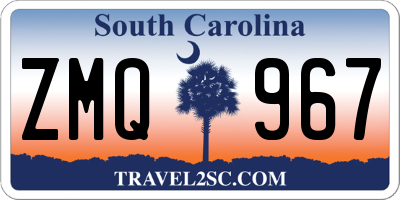 SC license plate ZMQ967