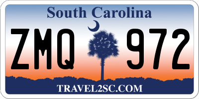SC license plate ZMQ972