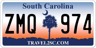 SC license plate ZMQ974
