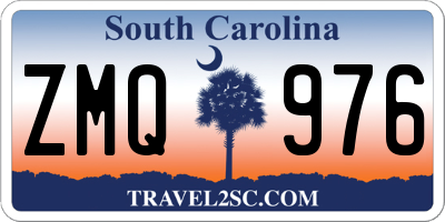 SC license plate ZMQ976