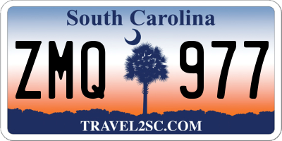 SC license plate ZMQ977