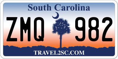 SC license plate ZMQ982