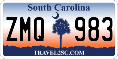 SC license plate ZMQ983