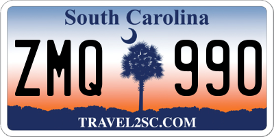 SC license plate ZMQ990