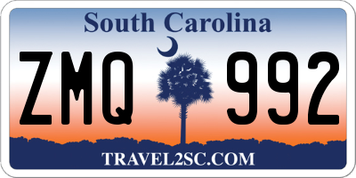 SC license plate ZMQ992