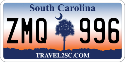 SC license plate ZMQ996