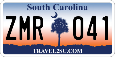 SC license plate ZMR041