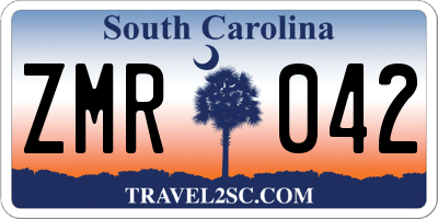 SC license plate ZMR042