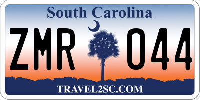 SC license plate ZMR044