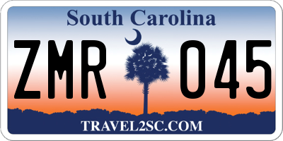 SC license plate ZMR045