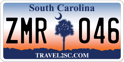 SC license plate ZMR046