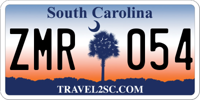 SC license plate ZMR054