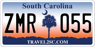 SC license plate ZMR055