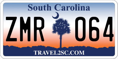 SC license plate ZMR064