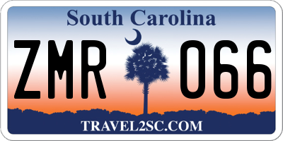 SC license plate ZMR066