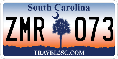SC license plate ZMR073