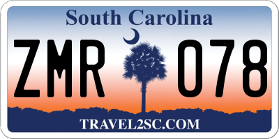 SC license plate ZMR078