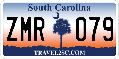 SC license plate ZMR079